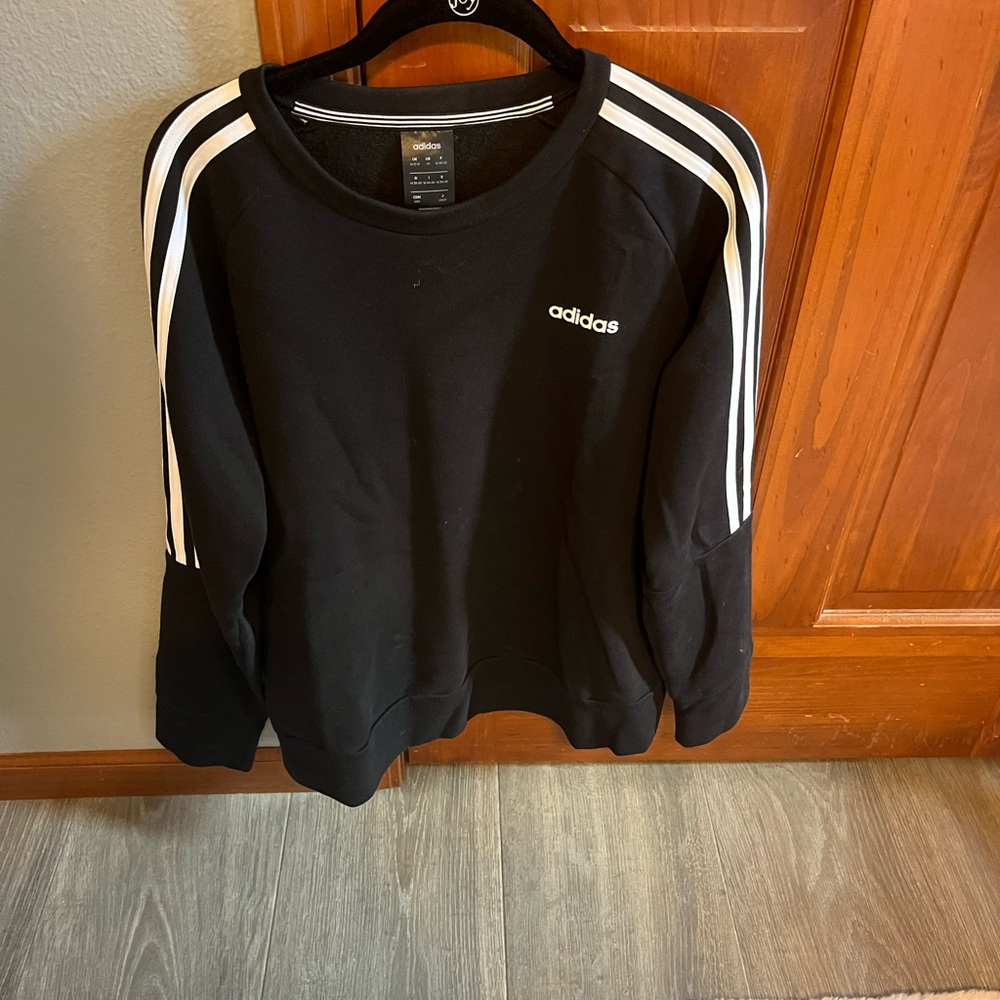 Adidas Black Tee with White Logo